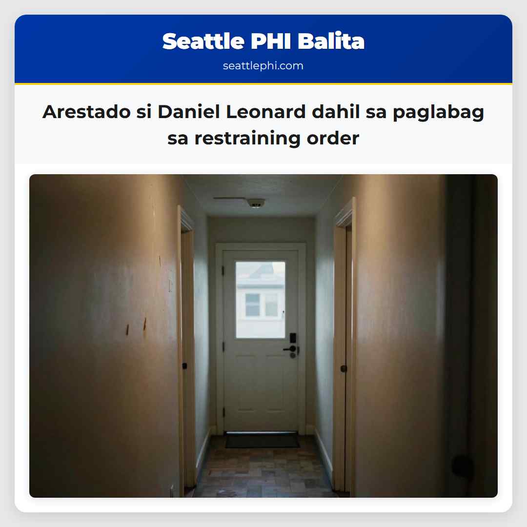 Arestado si Daniel Leonard dahil sa paglabag sa restraining order