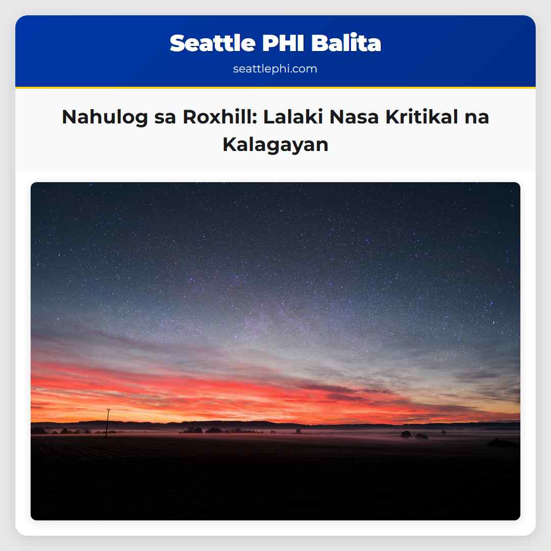 Nahulog sa Roxhill Lalaki Nasa Kritikal na Kalagayan