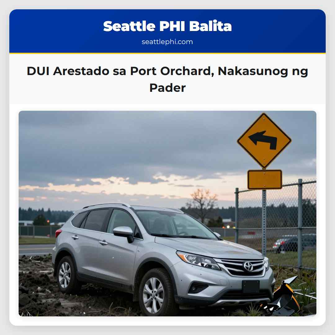 DUI Arestado sa Port Orchard Nakasunog ng Pader