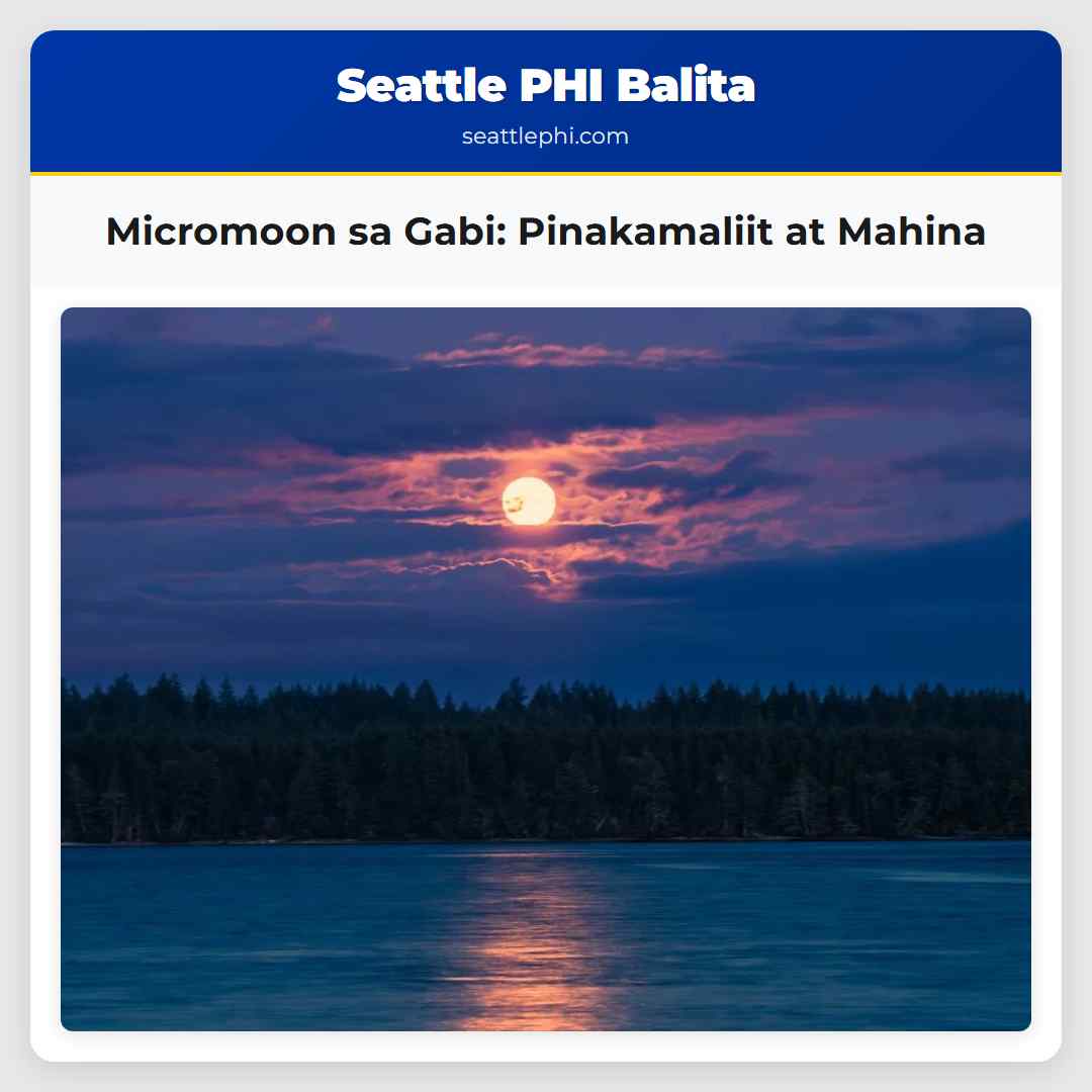 Micromoon sa Gabi Pinakamaliit at Mahina