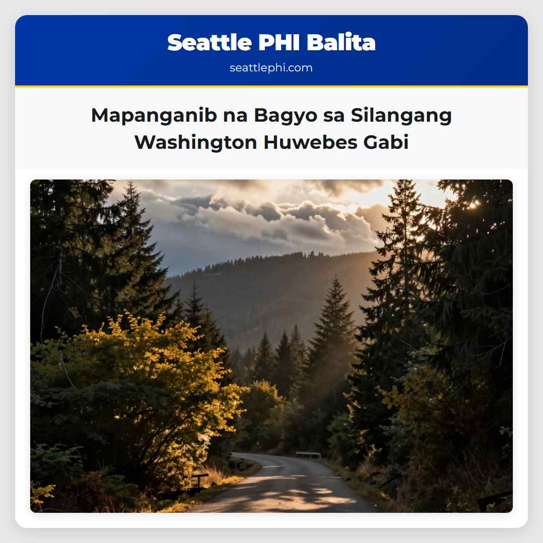 Mapanganib na Bagyo sa Silangang Washington Huwebes Gabi