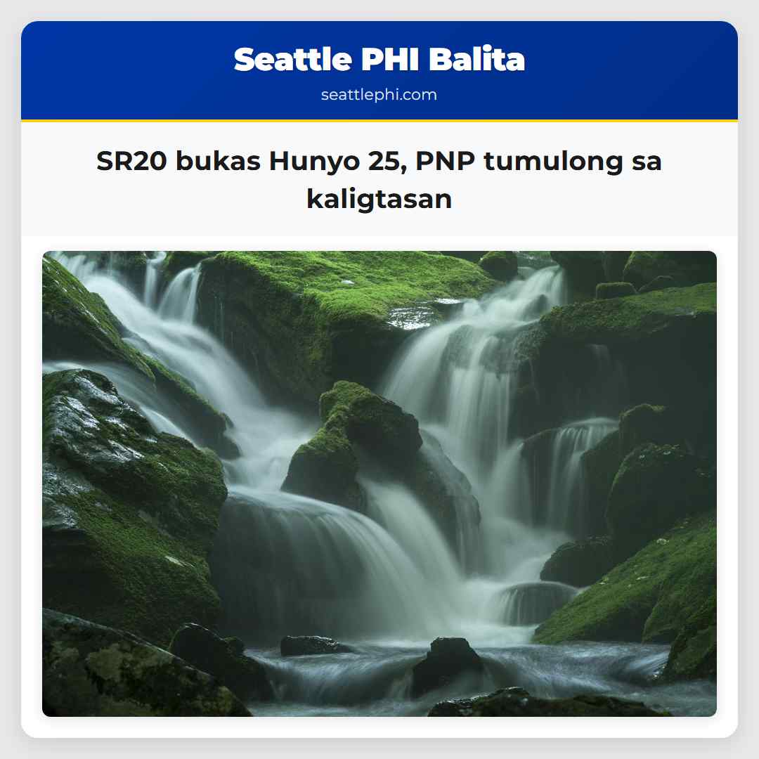 SR20 bukas Hunyo 25 PNP tumulong sa kaligtasan