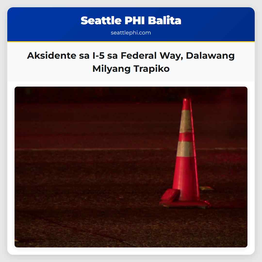 Aksidente sa I-5 sa Federal Way Dalawang Milyang Trapiko