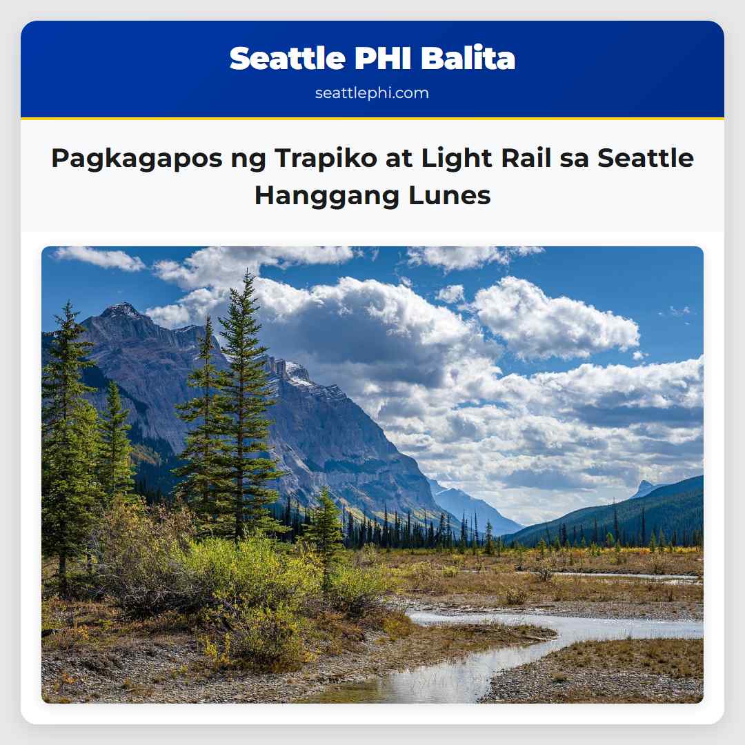 Pagkagapos ng Trapiko at Light Rail sa Seattle