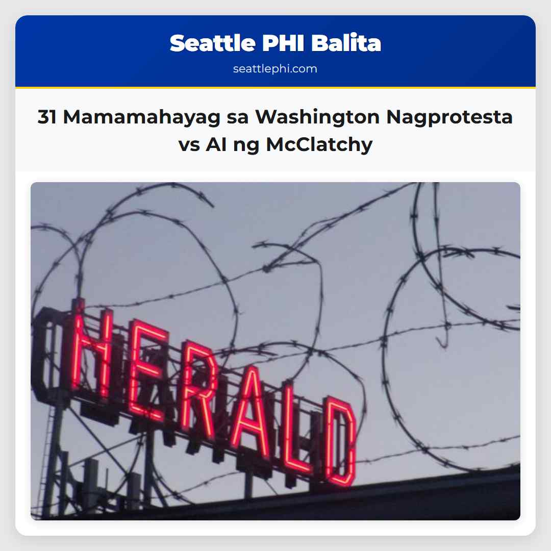 31 Mamamahayag sa Washington Nagprotesta vs AI ng McClatchy