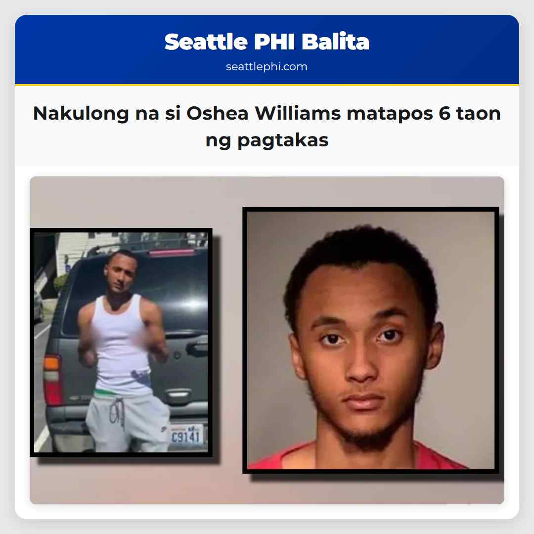 Nakulong na si Oshea Williams matapos 6 taon ng pagtakas