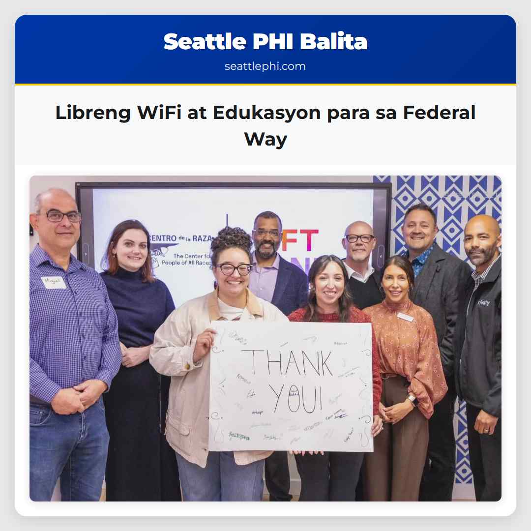 Libreng WiFi at Edukasyon para sa Federal Way