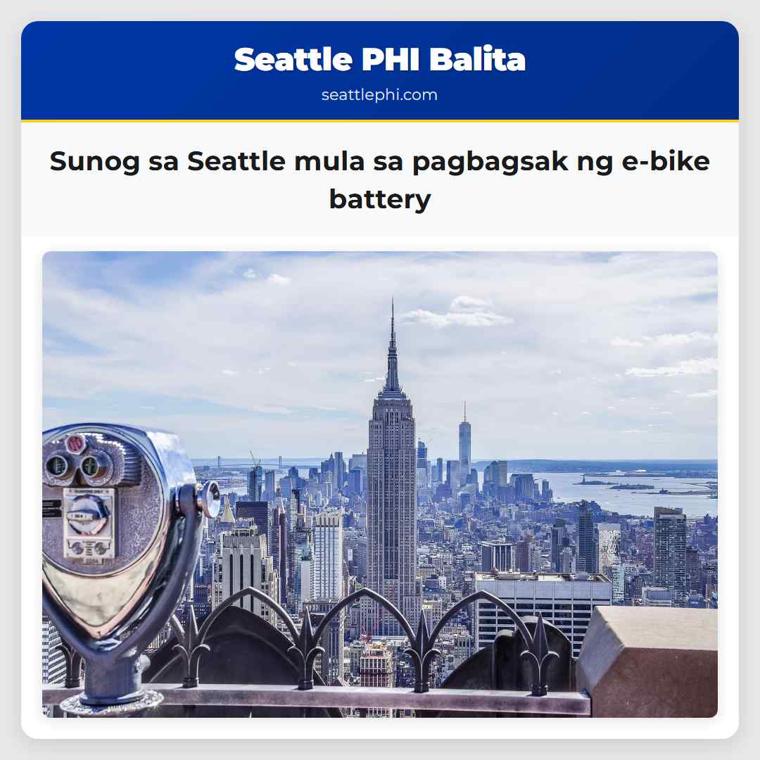 Sunog sa Seattle mula sa pagbagsak ng e-bike battery