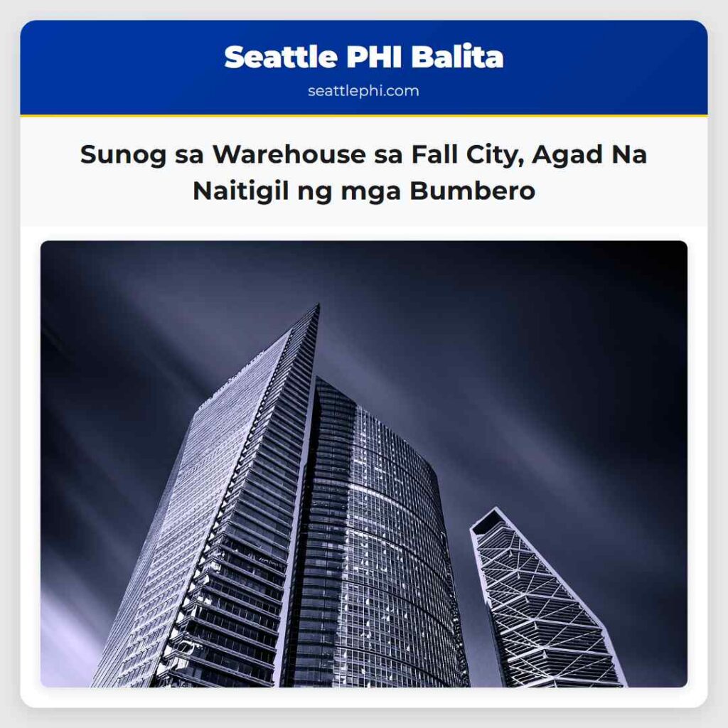Sunog sa Warehouse sa Fall City, Agad Na Naitigil