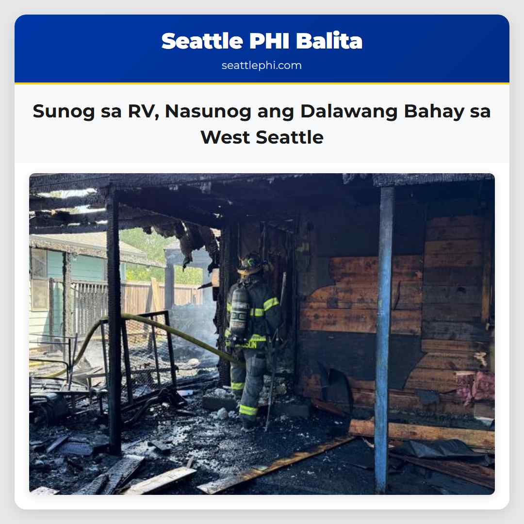 Sunog sa RV Nasunog ang Dalawang Bahay sa West Seattle