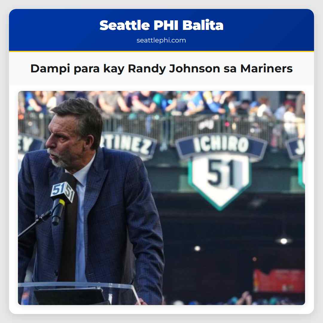 Dampi para kay Randy Johnson sa Mariners