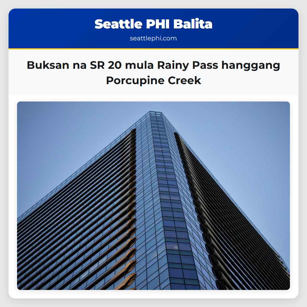 Buksan na SR 20 mula Rainy Pass hanggang