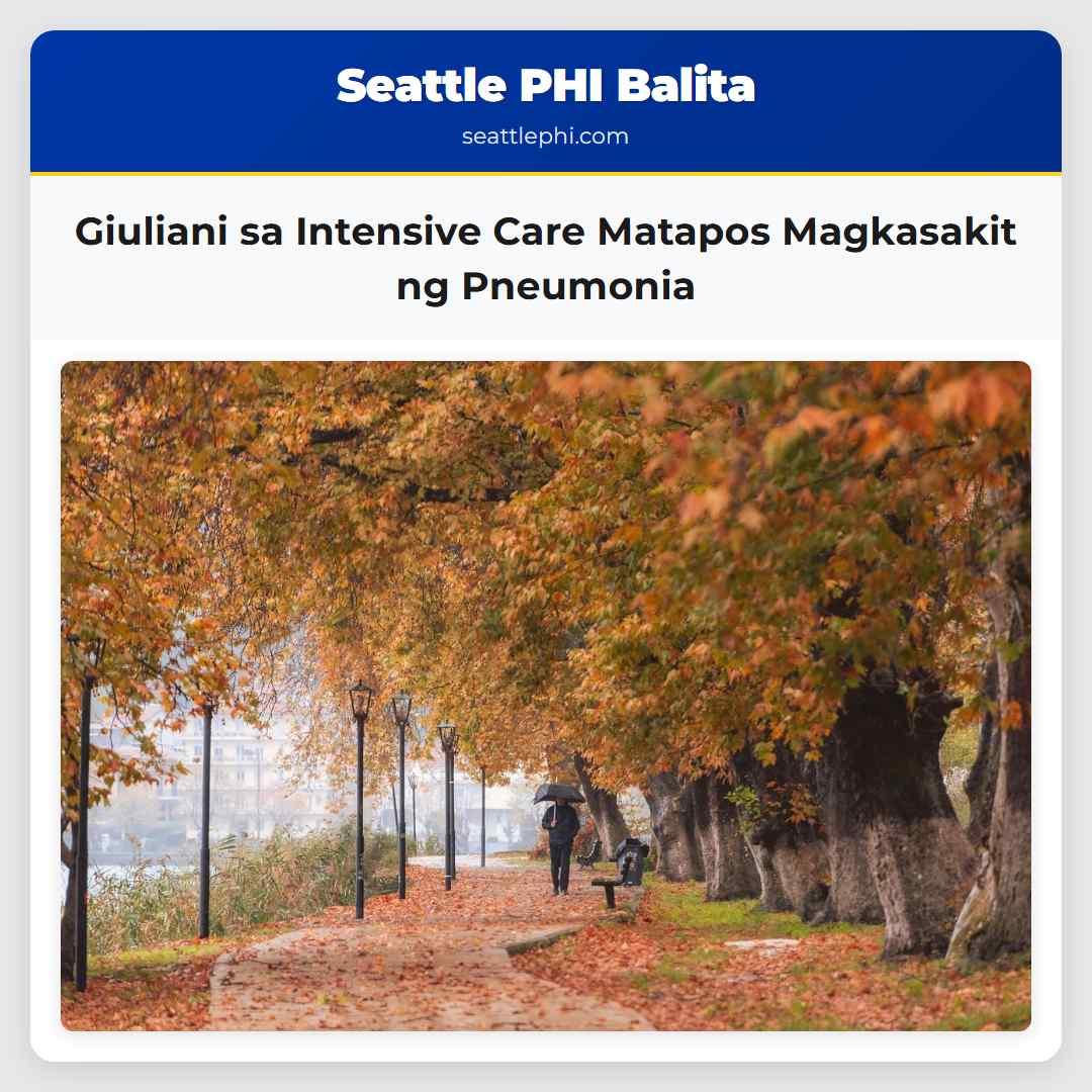 Giuliani sa Intensive Care Matapos Magkasakit ng