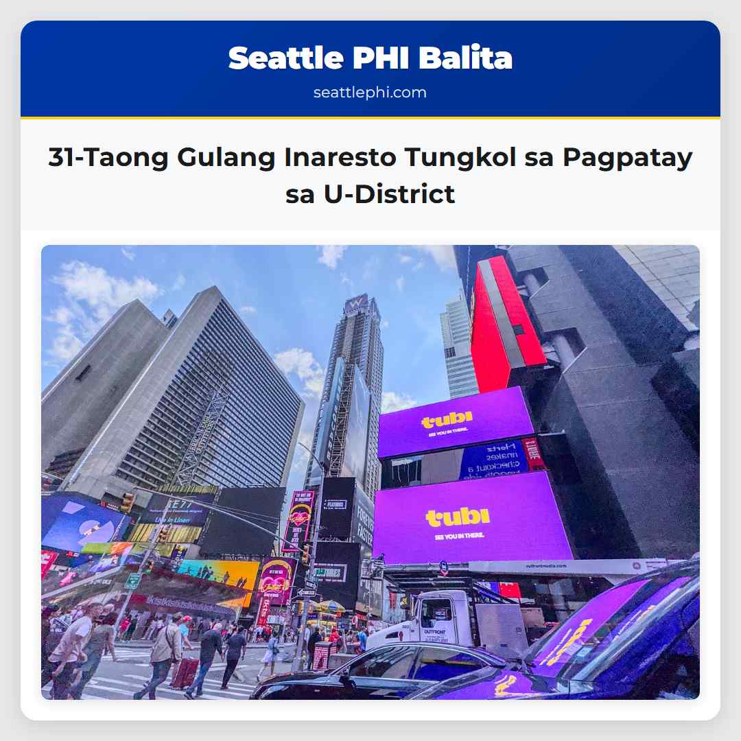 31-Taong Gulang Inaresto Tungkol sa Pagpatay sa U-District