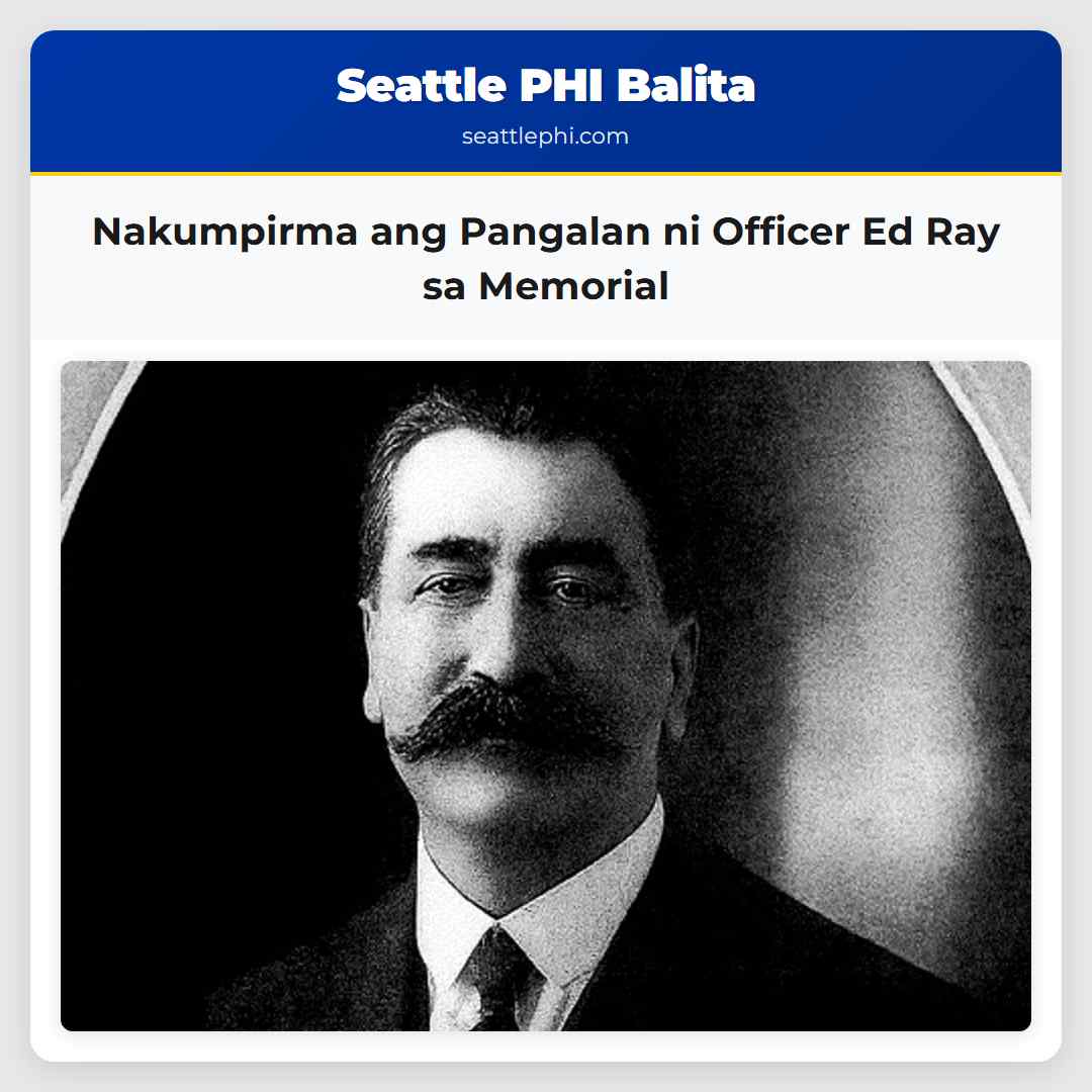 Nakumpirma ang Pangalan ni Officer Ed Ray sa Memorial