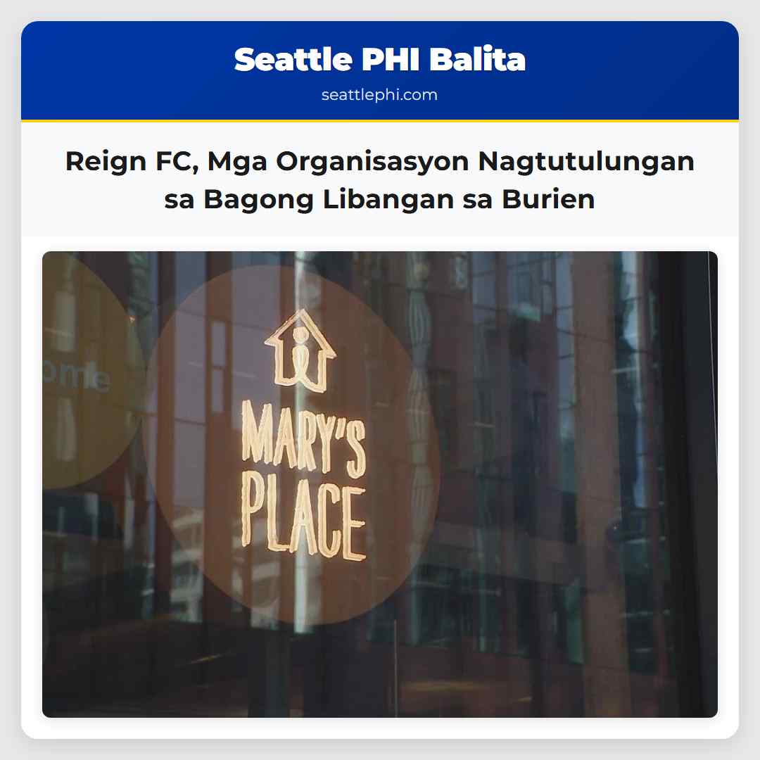 Reign FC Mga Organisasyon Nagtutulungan sa Bagong Libangan sa Burien