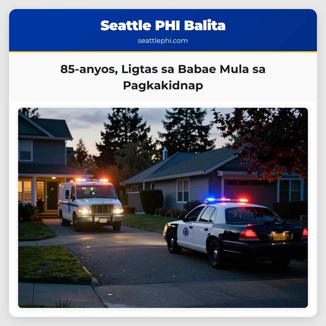 85-anyos, Ligtas sa Babae Mula sa Pagkakidnap