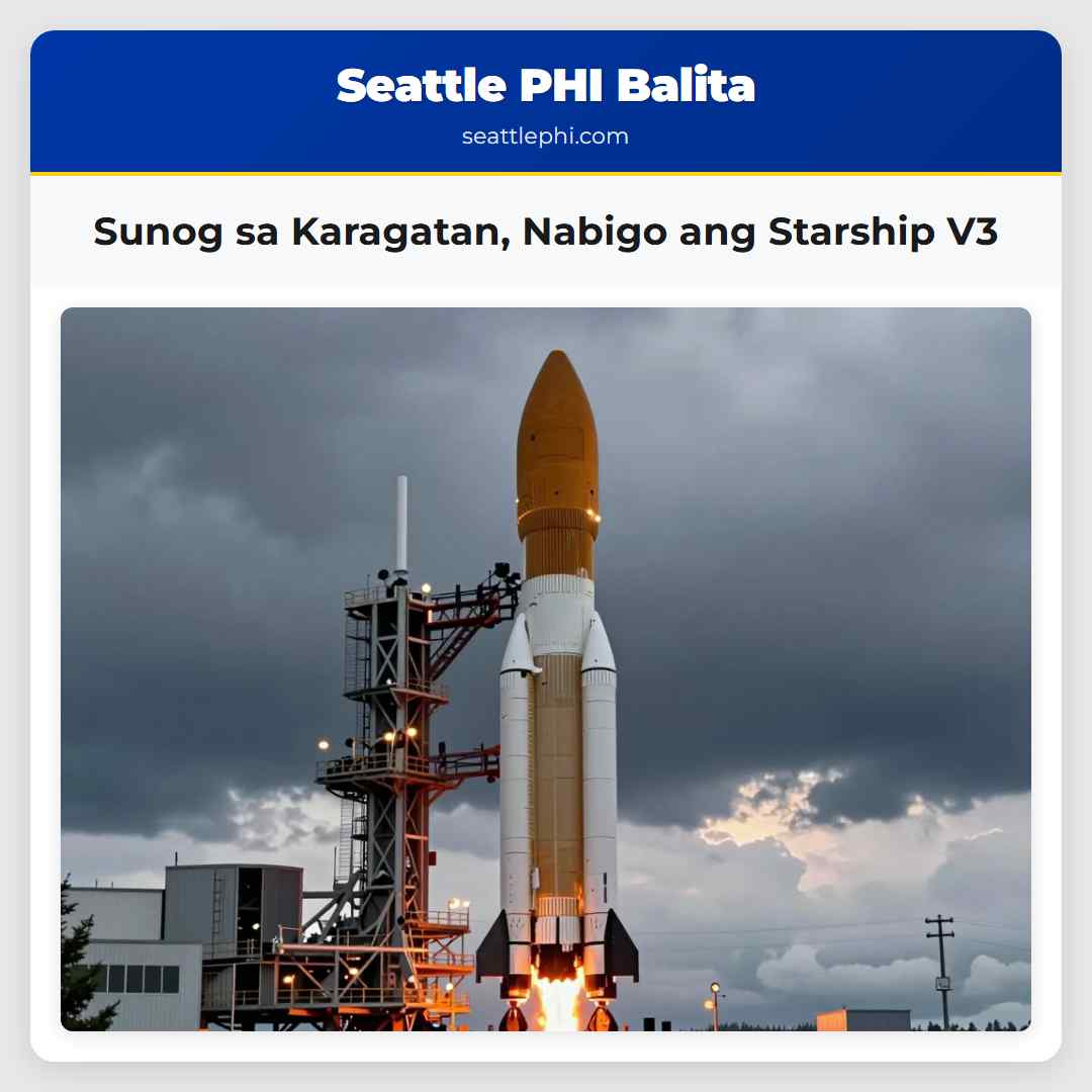 Sunog sa Karagatan Nabigo ang Starship V3