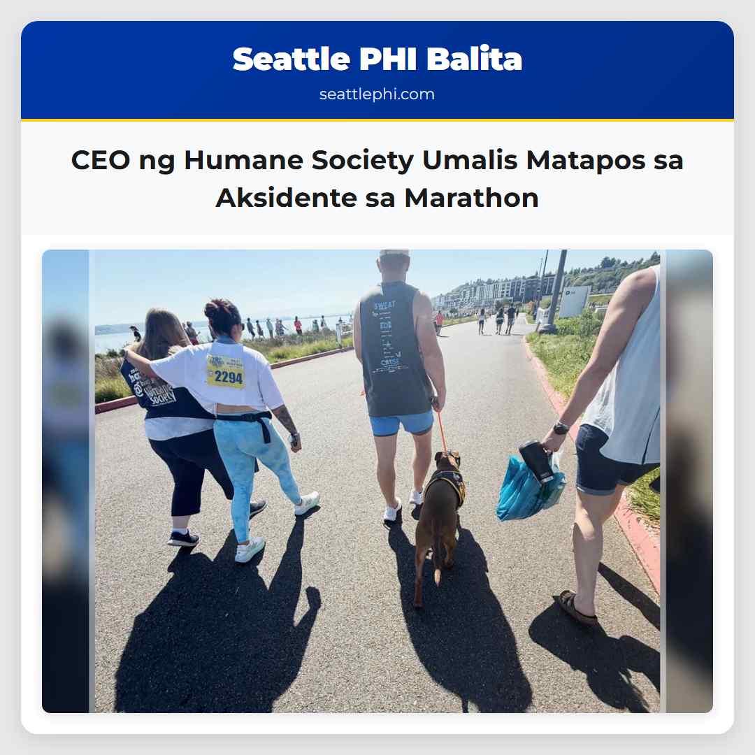 CEO ng Humane Society Umalis Matapos sa Aksidente sa Marathon