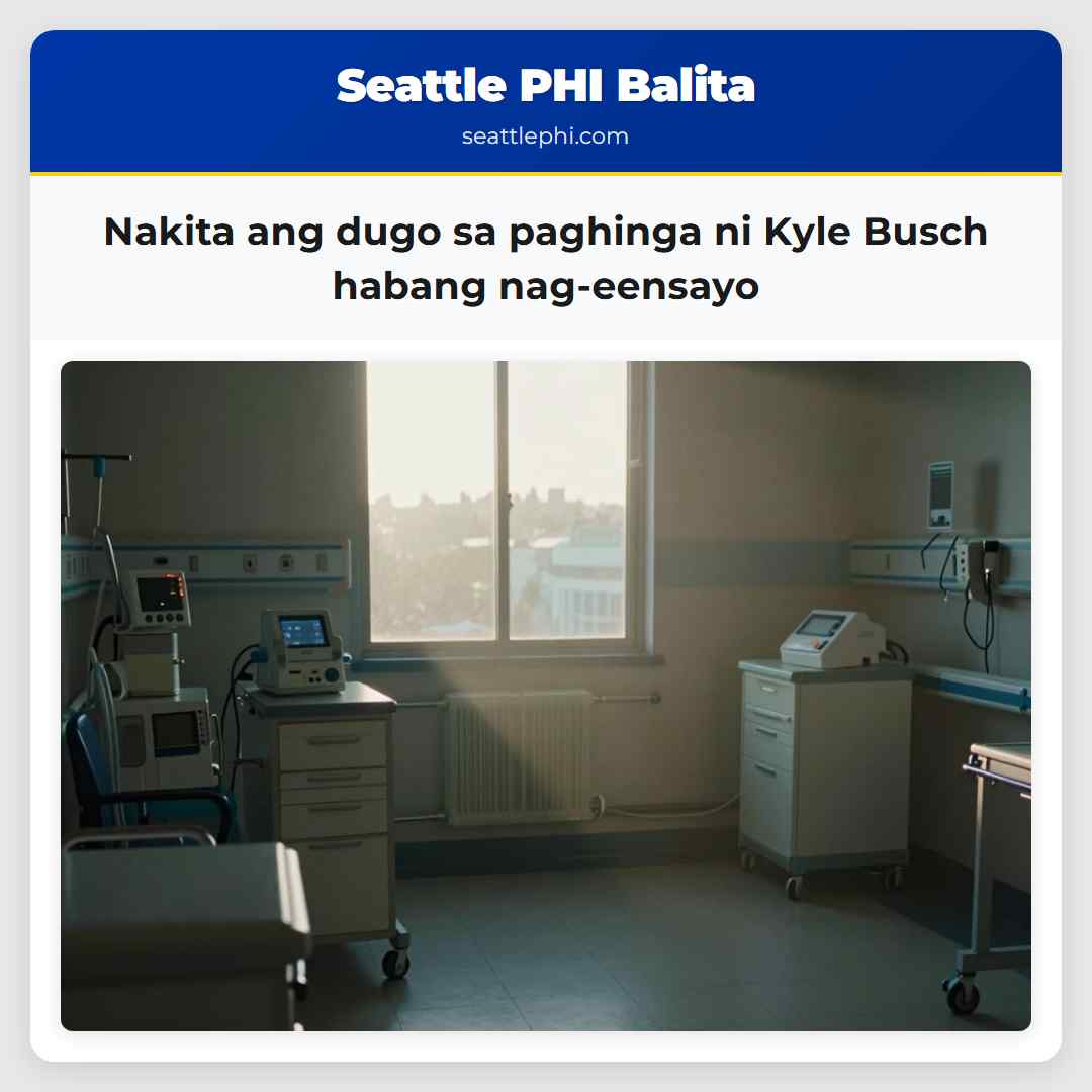 Nakita ang dugo sa paghinga ni Kyle Busch habang nag-eensayo