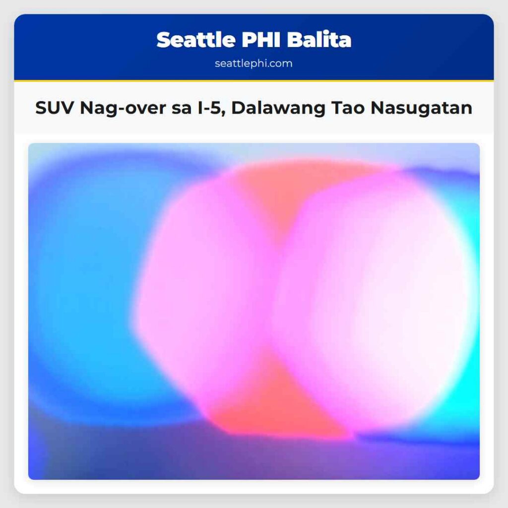 SUV Nag-over sa I-5, Dalawang Tao Nasugatan
