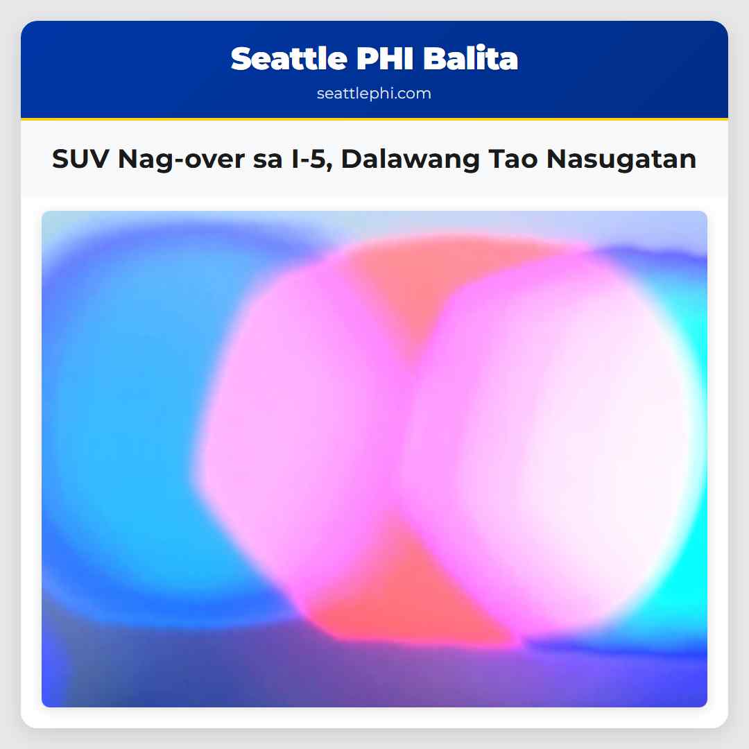 SUV Nag-over sa I-5 Dalawang Tao Nasugatan