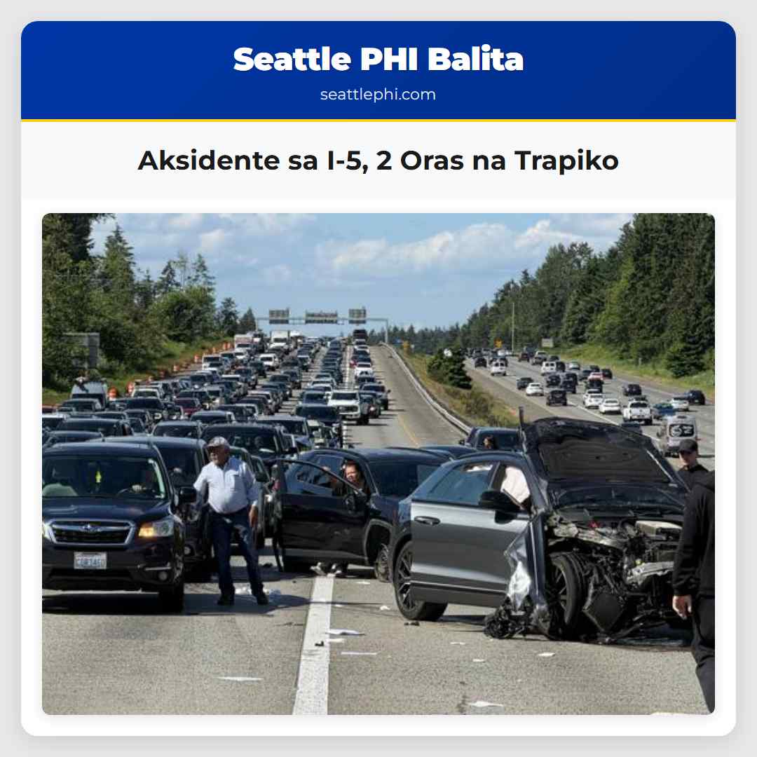 Aksidente sa I-5 2 Oras na Trapiko