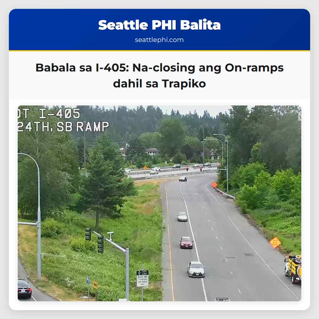 Babala sa I-405 Na-closing ang On-ramps dahil sa Trapiko