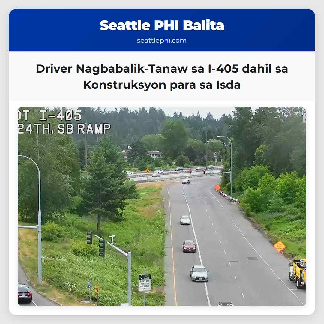 Driver Nagbabalik-Tanaw sa I-405 dahil sa Konstruksyon para sa Isda