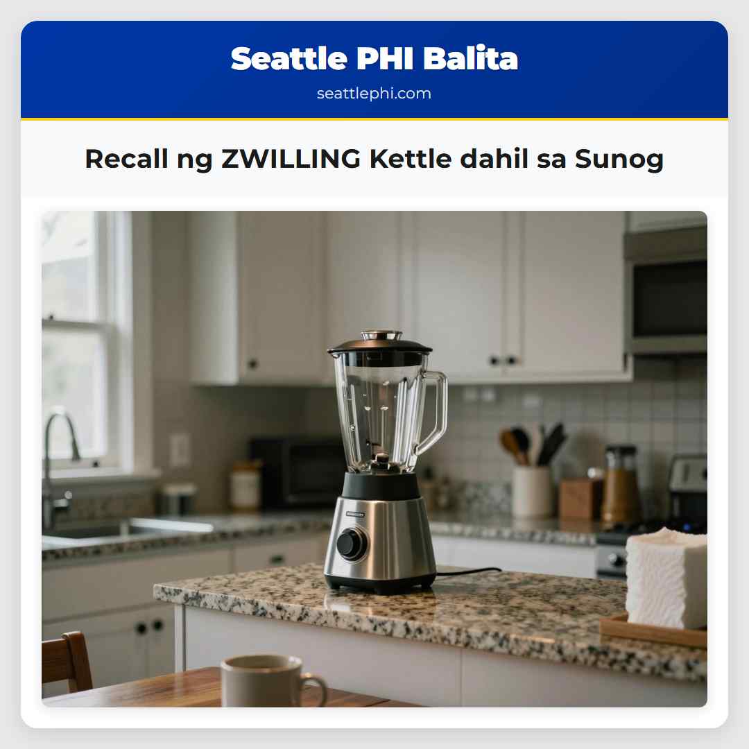 Recall ng ZWILLING Kettle dahil sa Sunog