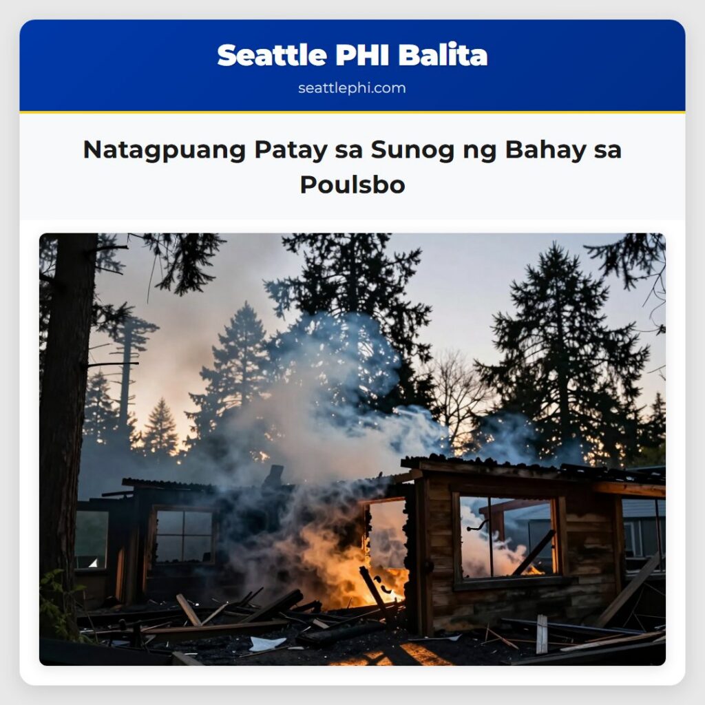 Natagpuang Patay sa Sunog ng Bahay sa Poulsbo