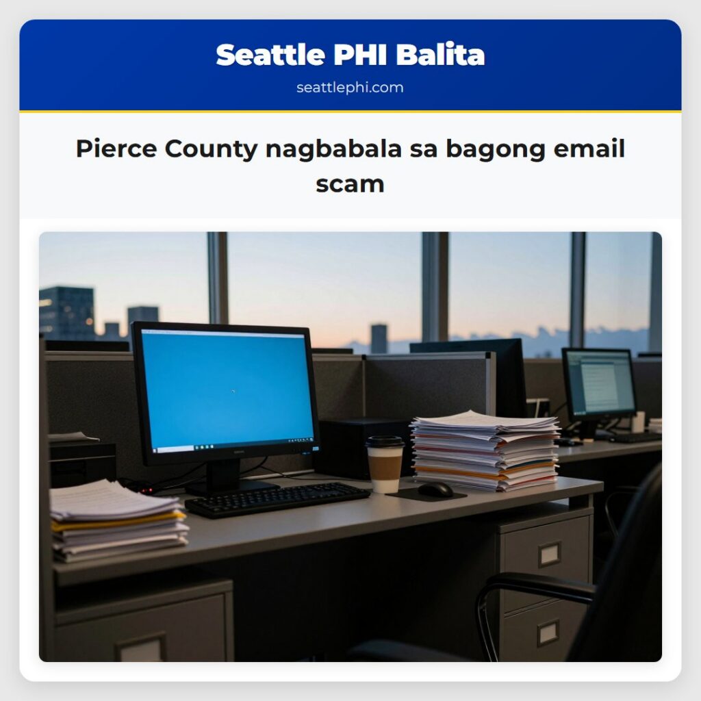 Pierce County nagbabala sa bagong email scam