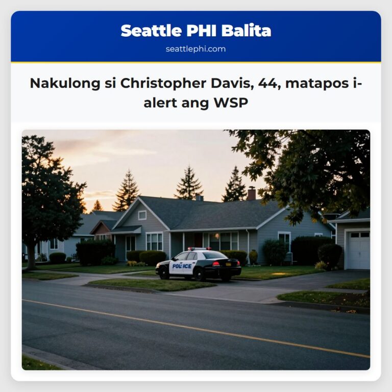 Nakulong si Christopher Davis 44 matapos i-alert ang WSP