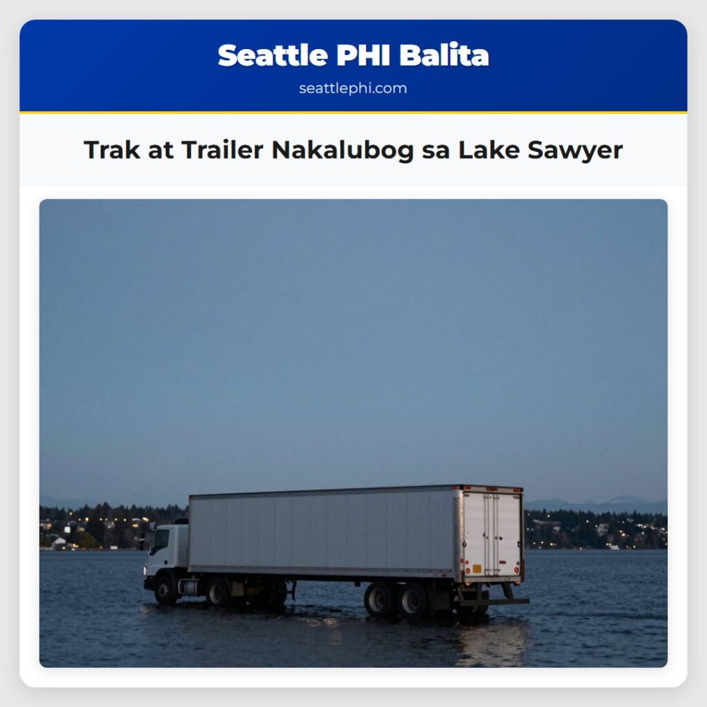 Trak at Trailer Nakalubog sa Lake Sawyer