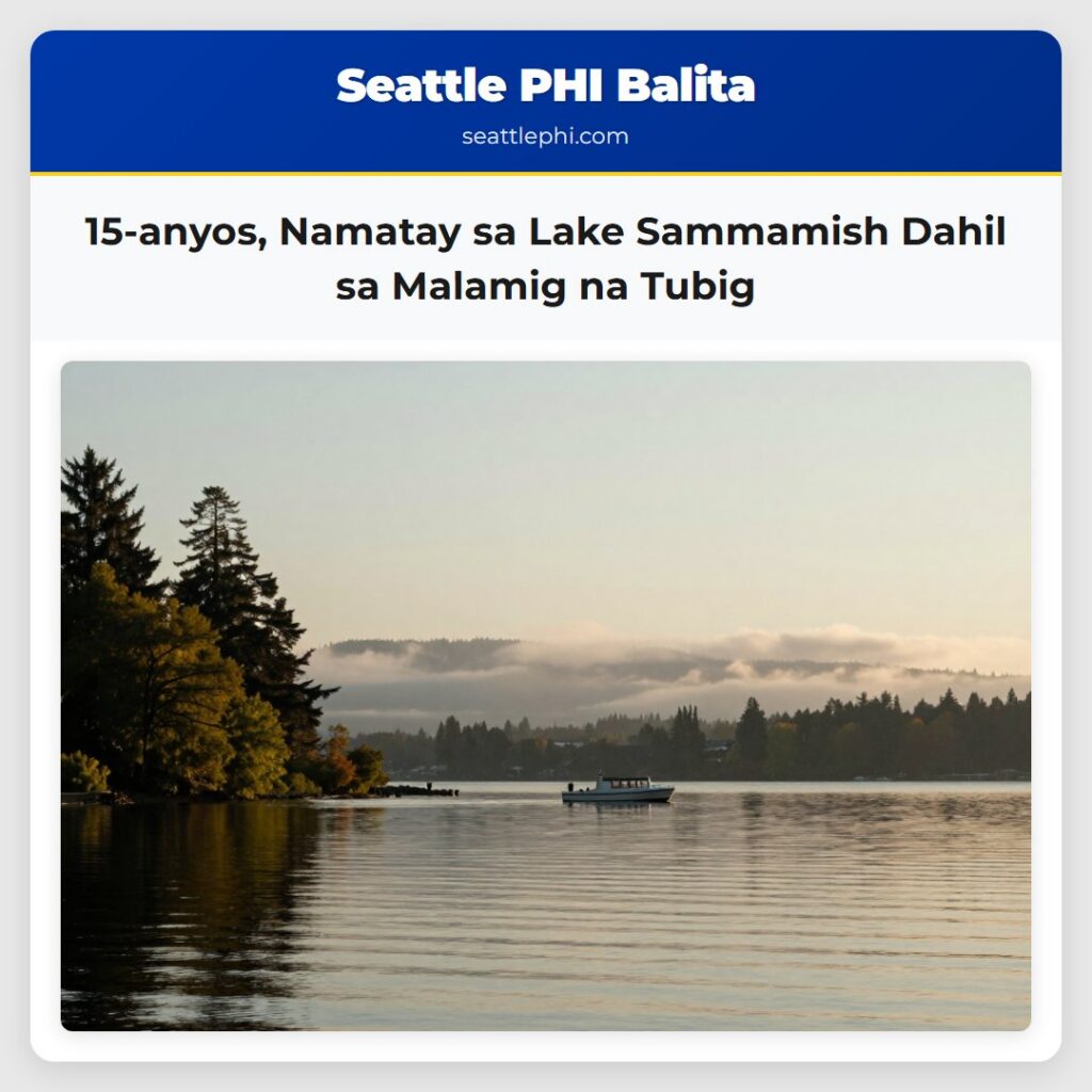 15-anyos, Namatay sa Lake Sammamish Dahil sa