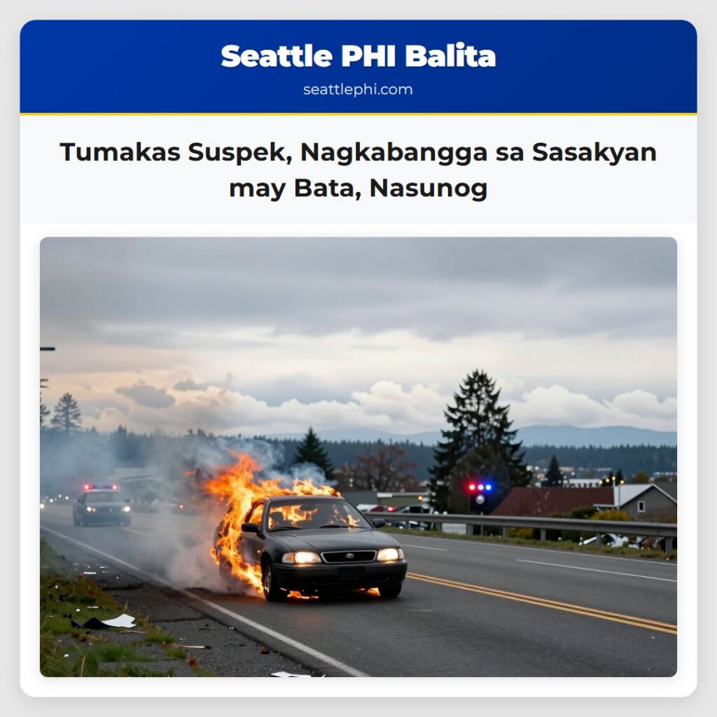 Tumakas Suspek, Nagkabangga sa Sasakyan may Bata,
