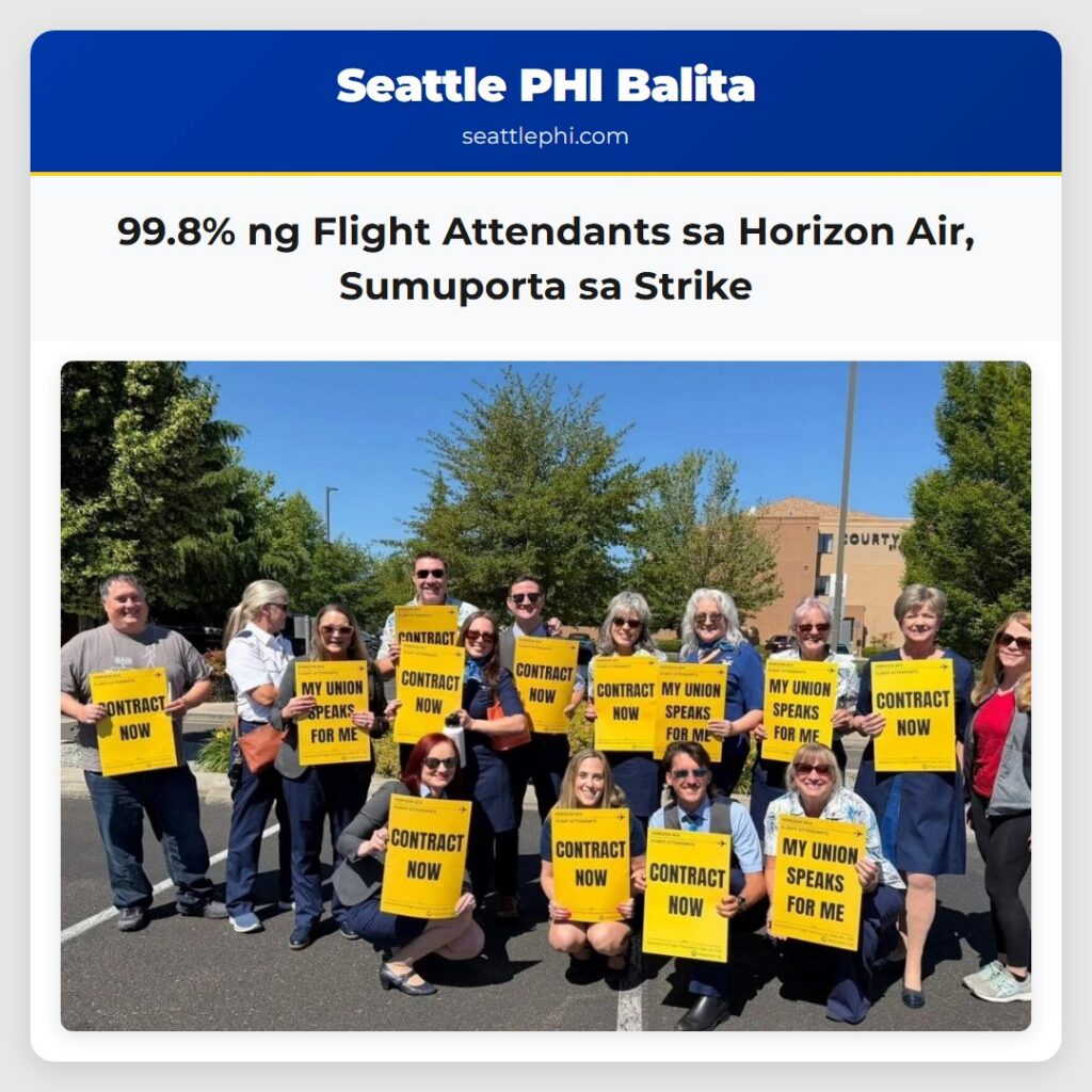 99.8% ng Flight Attendants sa Horizon Air,