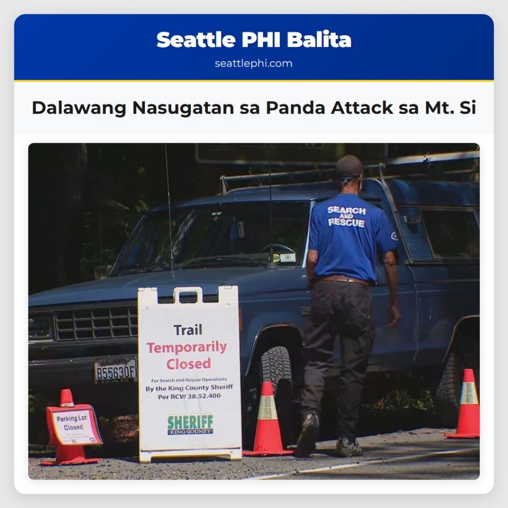 Dalawang Nasugatan sa Panda Attack sa Mt. Si