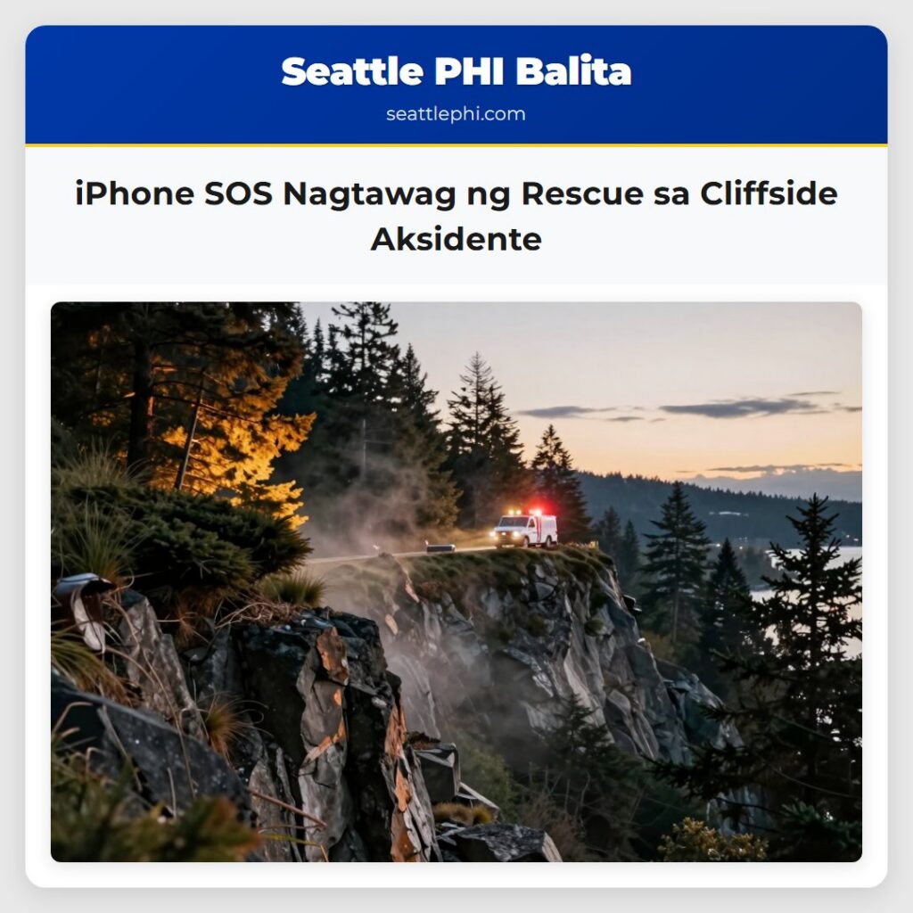 iPhone SOS Nagtawag ng Rescue sa Cliffside