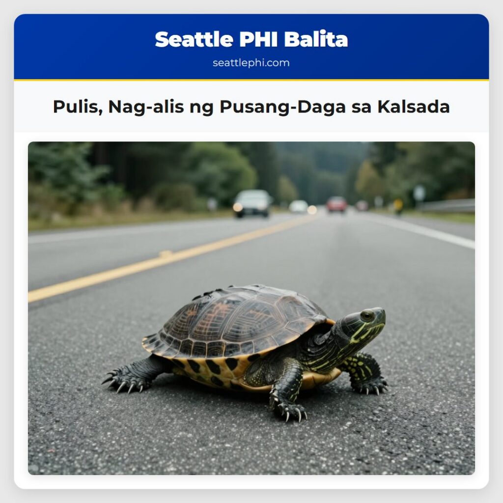 Pulis, Nag-alis ng Pusang-Daga sa Kalsada