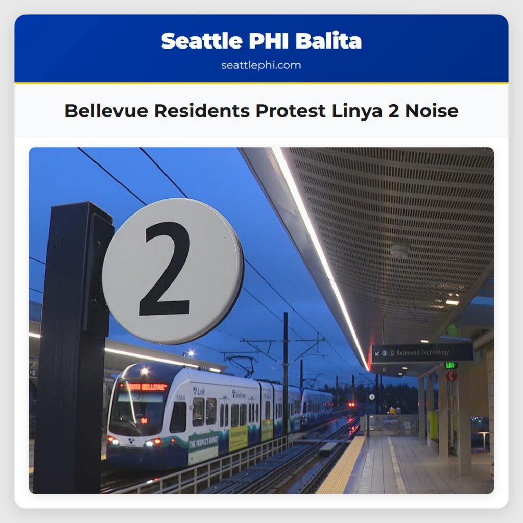 Bellevue Residents Protest Linya 2 Noise