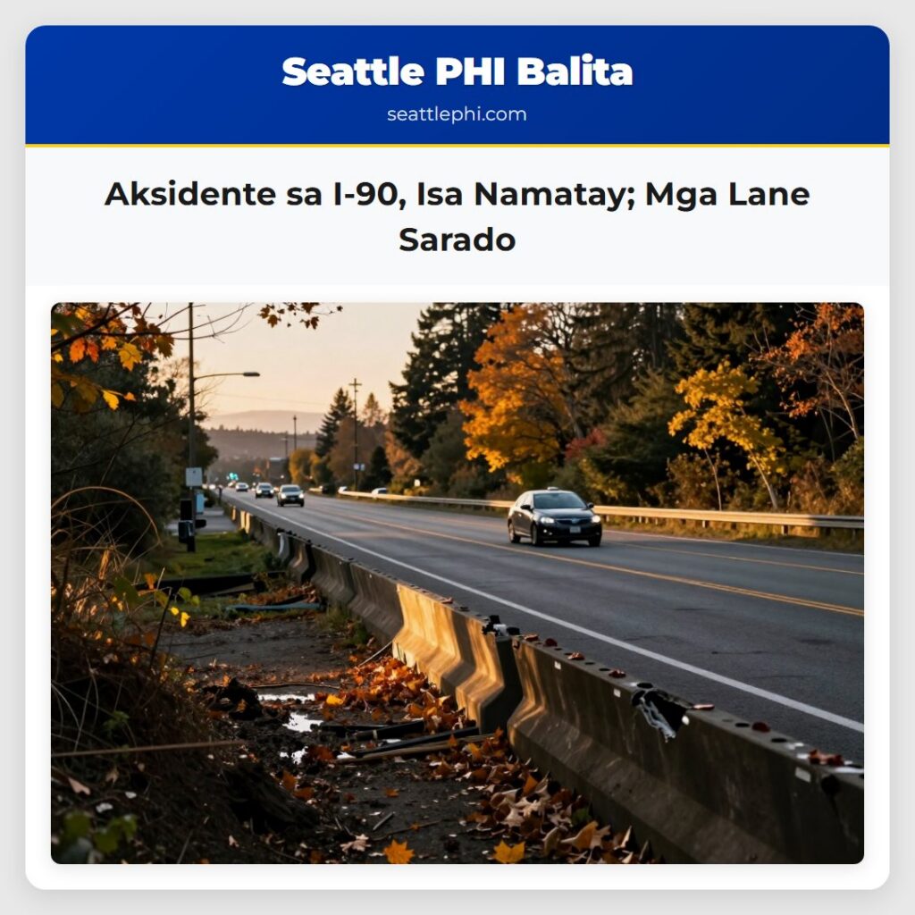 Aksidente sa I-90, Isa Namatay; Mga Lane Sarado