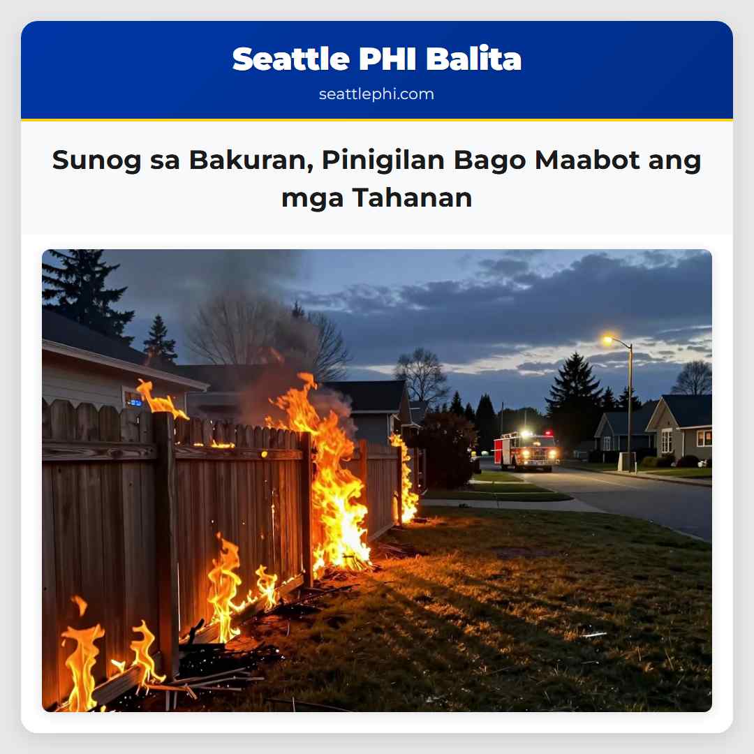 Sunog sa Bakuran Pinigilan Bago Maabot ang mga Tahanan