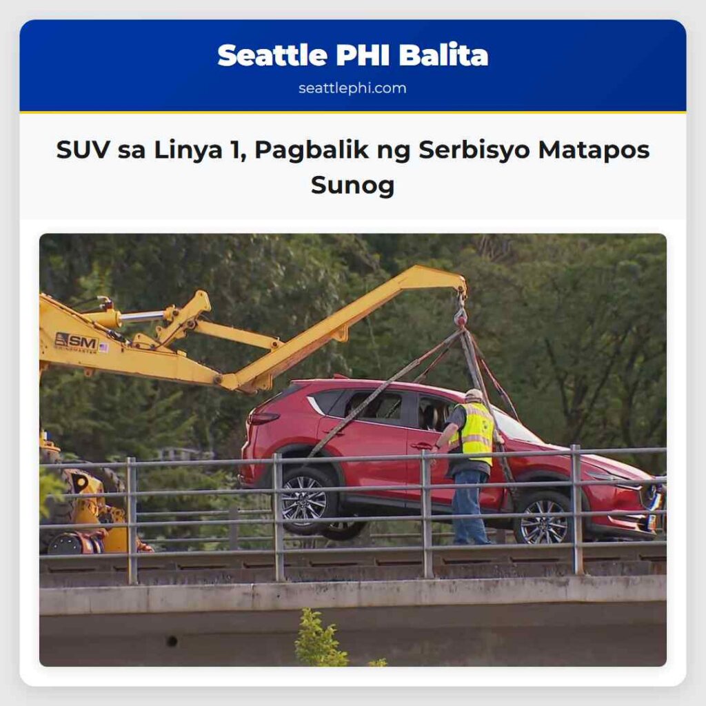 SUV sa Linya 1, Pagbalik ng Serbisyo Matapos Sunog