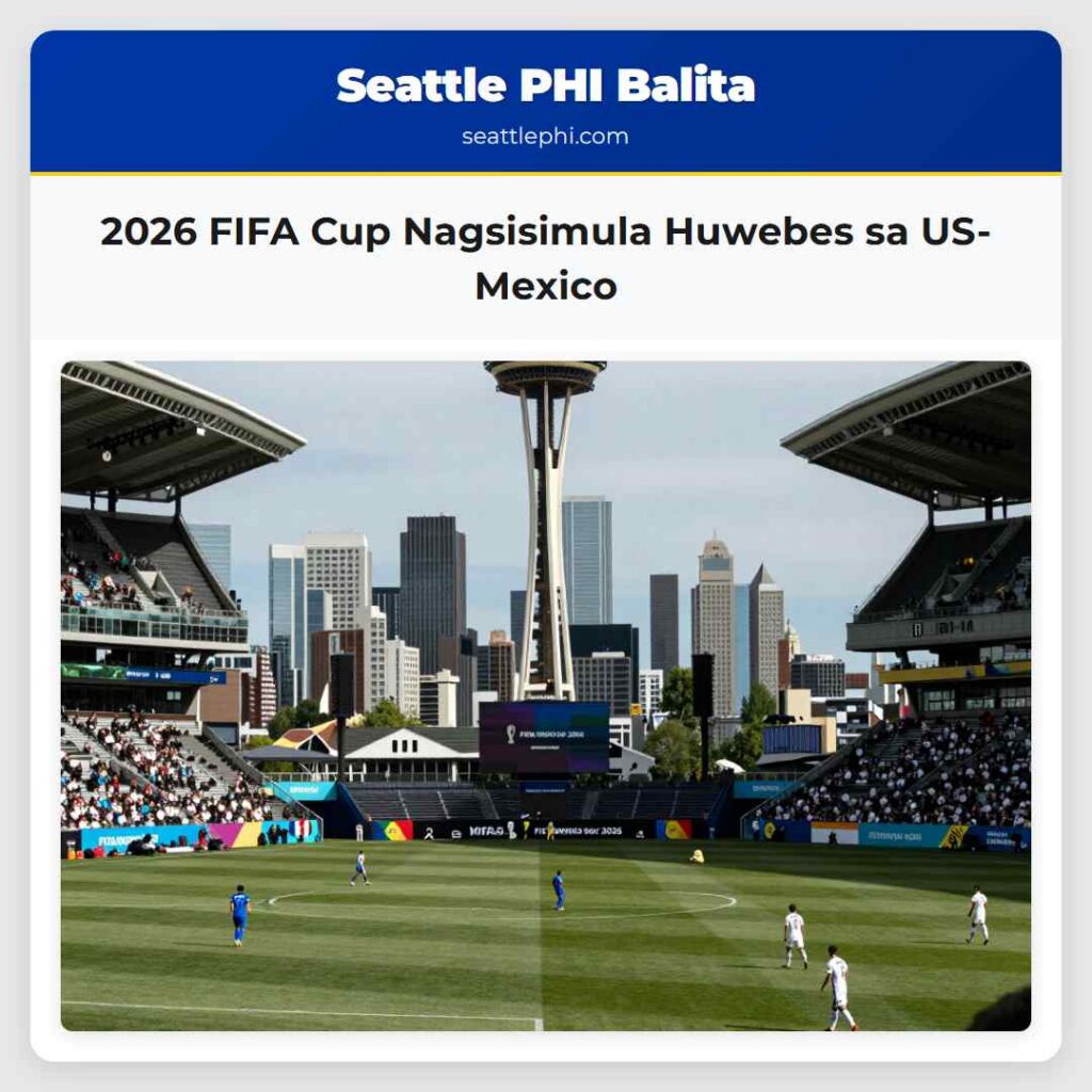 2026 FIFA Cup Nagsisimula Huwebes sa US-Mexico