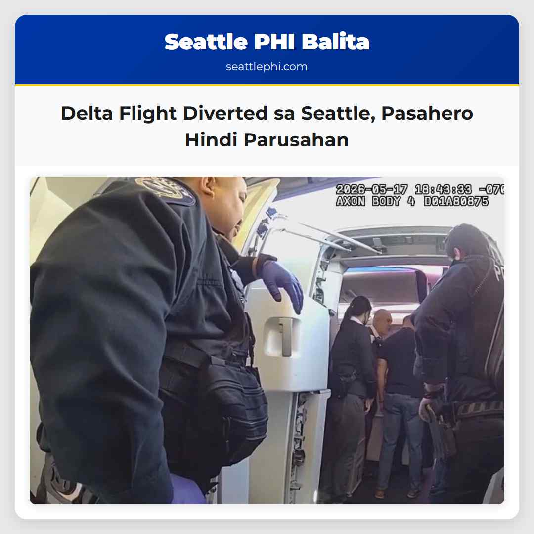 Delta Flight Diverted sa Seattle Pasahero Hindi Parusahan