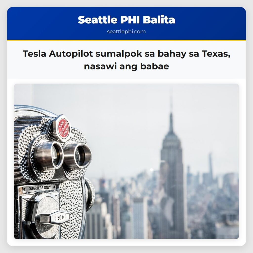Tesla Autopilot sumalpok sa bahay sa Texas,