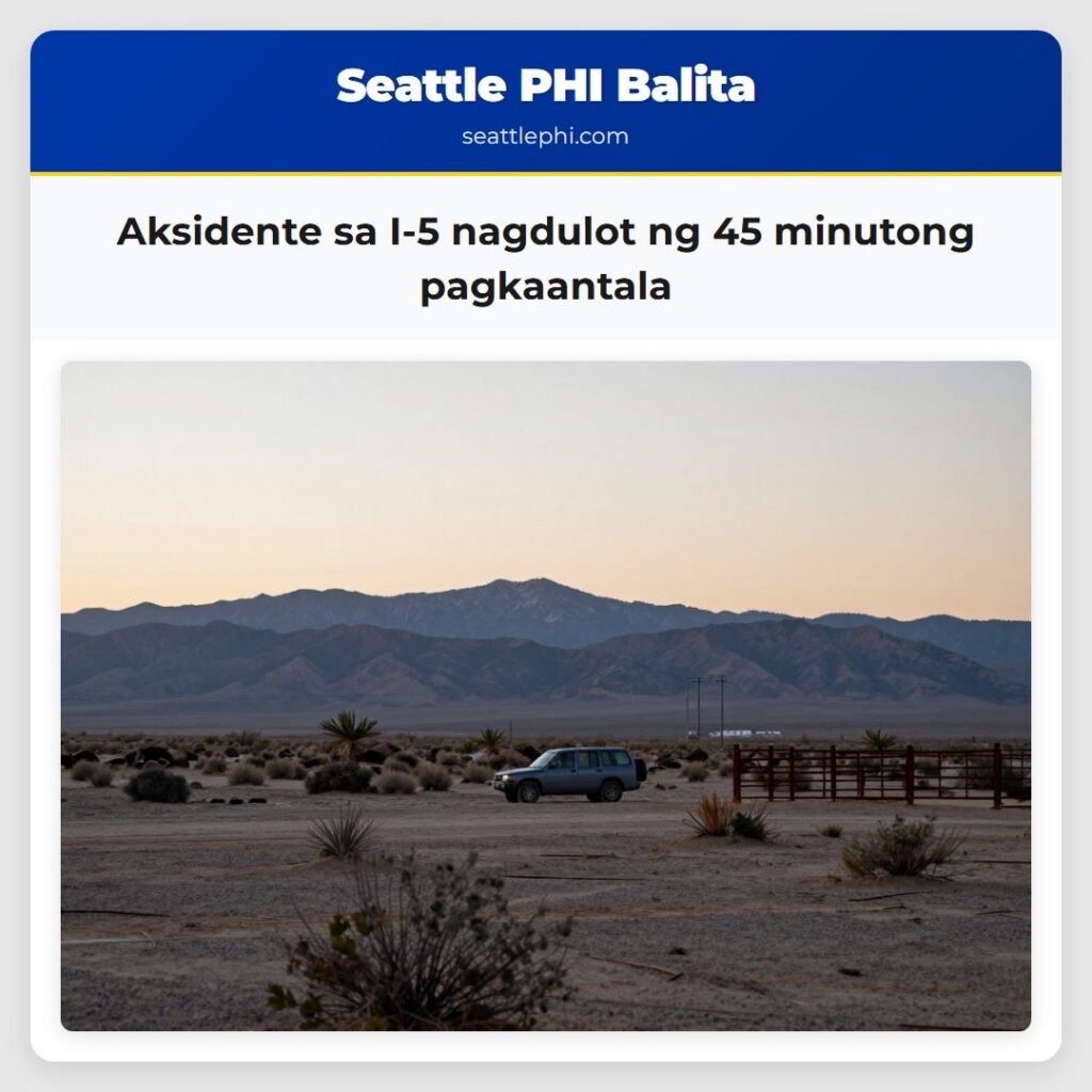 Aksidente sa I-5 nagdulot ng 45 minutong