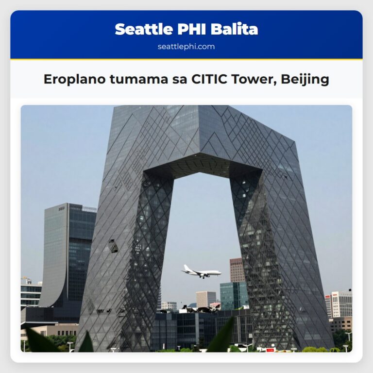 Eroplano tumama sa CITIC Tower Beijing