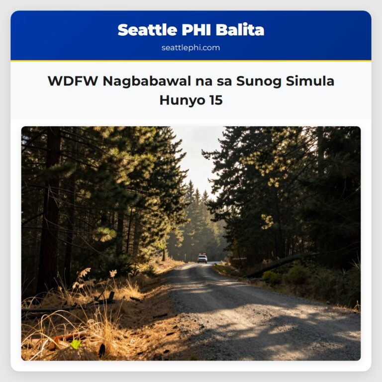 WDFW Nagbabawal na sa Sunog Simula Hunyo 15